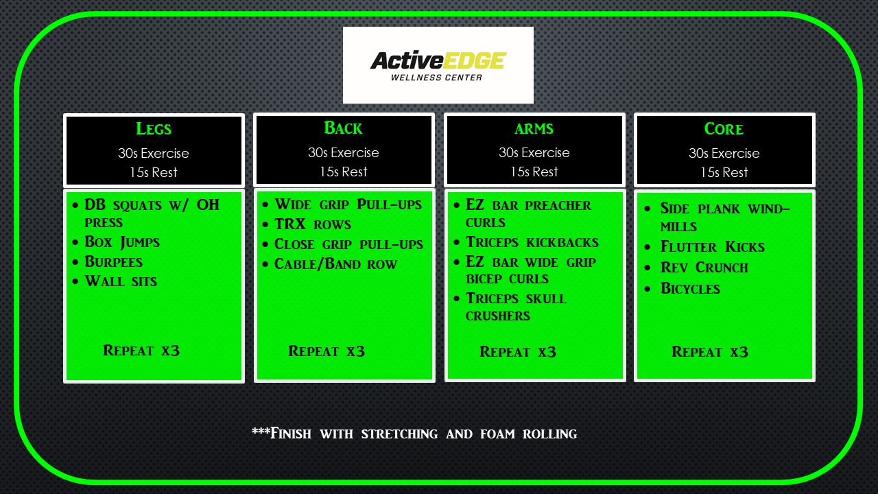Activeedge Excel Workout 10 Legs